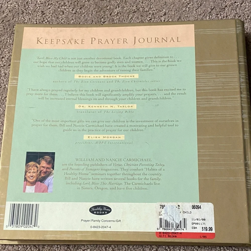 Lord Bless My Child Hardcover Book Y2K Keepsake Family Precious